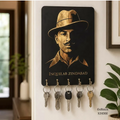 Bhagat Singh Wooden Key Holder – Patriotic Wall Organizer for Home & Office